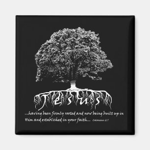 Colossians 2:7 Roost in Jezus Magneet
