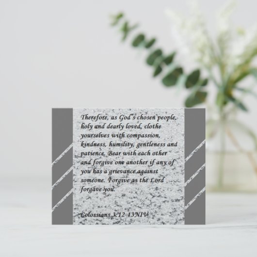 Colossians 3:12-13 Scripture Post Card Briefkaart (Staand voorkant)