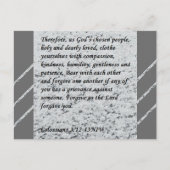 Colossians 3:12-13 Scripture Post Card Briefkaart (Voorkant)