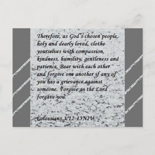 Colossians 3:12-13 Scripture Post Card Briefkaart (Voorkant)