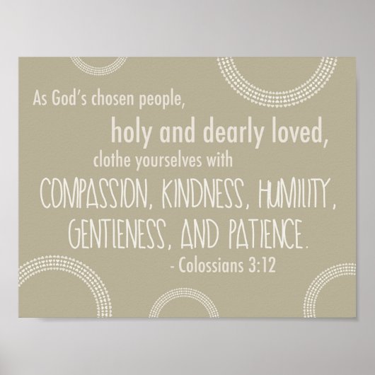 Colossians 3:12 Poster (Voorkant)