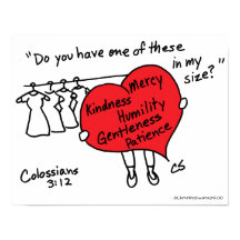 Colossians 3:12 Rood Poster van het hart