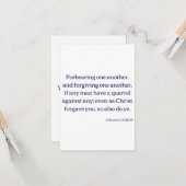 Colossians 3:13 KJV Bijbel Verse Flat Greeting Kaart (Voorkant / Achterkant in situ)