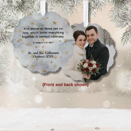 Colossians 3:14 Love and Harmony Ornament Kaart