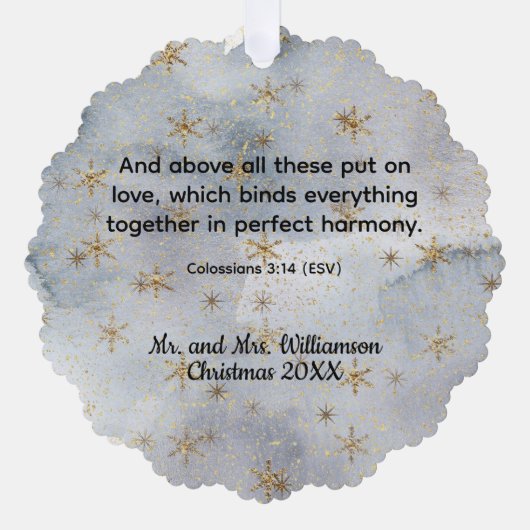Colossians 3:14 Love and Harmony  Ornament Kaart (Voorkant)