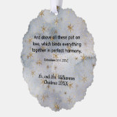 Colossians 3:14 Love and Harmony Ornament Kaart (Links)