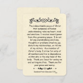 Colossians 3:15 de kaart van de Nota van de Manusc (Voorkant / Achterkant)