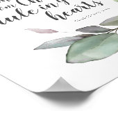 Colossians 3:15 Verse Kunst met Botanische Wreath Poster (Hoek)