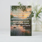 Colossians 3:16 KJV Bijbel Verse Pic Flat Greeting Kaart (Staand voorkant)