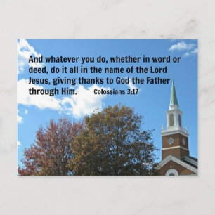 Colossians 3:17 En wat je ook doet, of... Briefkaart
