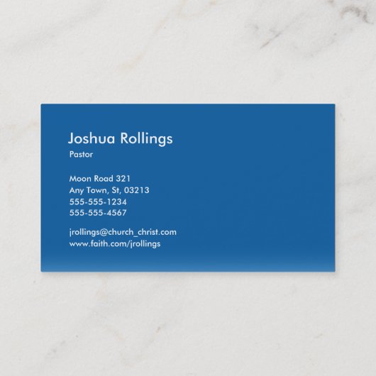 Colossians 3;23 | Blauw Visitekaartje (Achterkant)