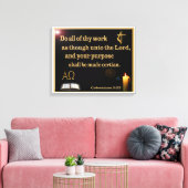 Colossians 3:23 Gewatteerd Canvas Afdruk (Insitu (Woonkamer))