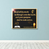 Colossians 3:23 Gewatteerd Canvas Afdruk (Insitu (Houten vloer))