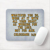 Colossians 3:23 muismat (Met muis)