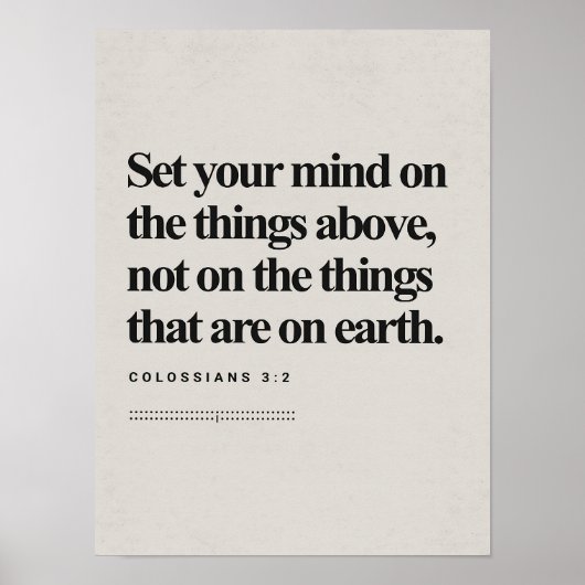 Colossians 3_2, Bible Verse, Modern Bible, Scriptu Poster (Voorkant)
