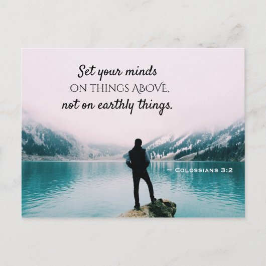 Colossians 3:2 briefkaart (Voorkant)