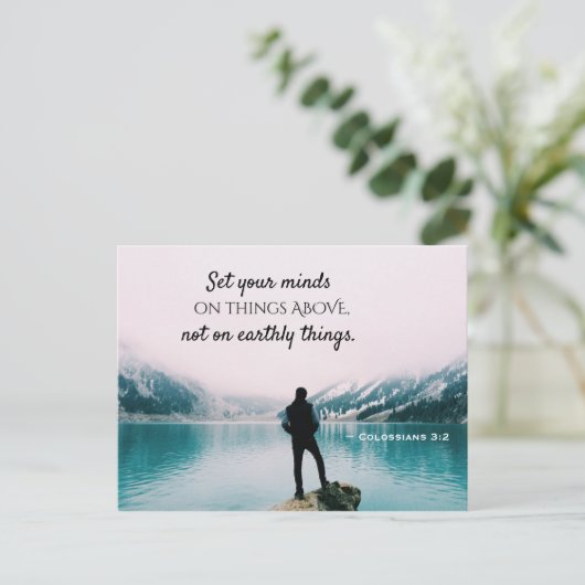 Colossians 3:2 briefkaart (Staand voorkant)