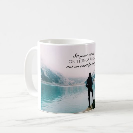 Colossians 3:2 koffiemok (Voorkant links)