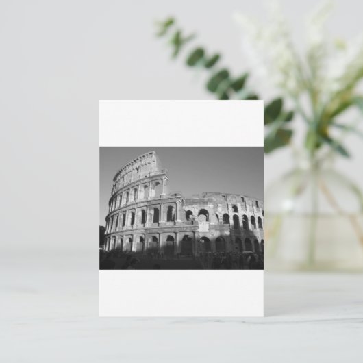 Colossium zwart-wit briefkaart (Staand voorkant)