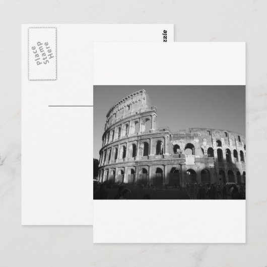 Colossium zwart-wit briefkaart (Voorkant / Achterkant)