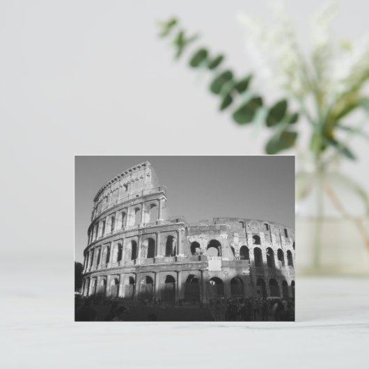 Colossium zwart-wit briefkaart (Staand voorkant)