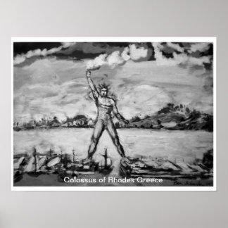 Colossus of Rhodes Greece by Ben Schneider Poster