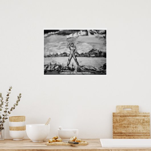 Colossus of Rhodes Greece by Ben Schneider Poster (Keuken)