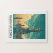 Colossus of Rhodes Seven Wonders of the World Art Legpuzzel (Horizontaal)
