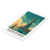 Colossus of Rhodes Seven Wonders of the World Art Magneet (Linkerzijde)