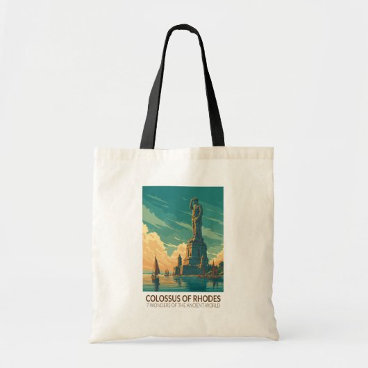 Colossus of Rhodes Seven Wonders of the World Art Tote Bag (Voorkant)