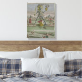 Colossus of Rhodos, details van de strootstaaf Canvas Afdruk (Insitu (Slaapkamer))