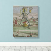 Colossus of Rhodos, details van de strootstaaf Canvas Afdruk (Insitu (Houten vloer))