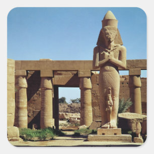 Colossus van Ramses II: standbeeld van Ramses Vierkante Sticker