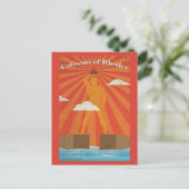 Colossus van Rhodos the Ancient Wonder Briefkaart (Staand voorkant)