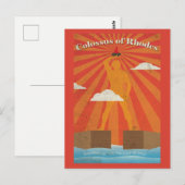 Colossus van Rhodos the Ancient Wonder Briefkaart (Voorkant / Achterkant)