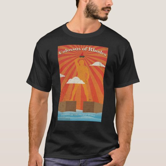 Colossus van Rhodos the Ancient Wonder T-shirt (Voorkant)