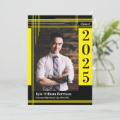 Colour Afstuderen Yellow Black School Color Kaart (Staand voorkant)