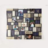 Colour Block Coastal Calm Chic Monogram 10 Foto Wandkleed (Voorkant (horizontaal))