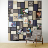 Colour Block Coastal Calm Chic Monogram 10 Foto Wandkleed (In situ)