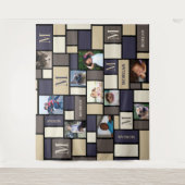 Colour Block Coastal Calm Chic Monogram 10 Foto Wandkleed (Voorkant)