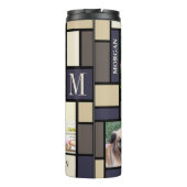 Colour Block Coastal Monogram 4 Foto Thermosbeker (Achterkant)