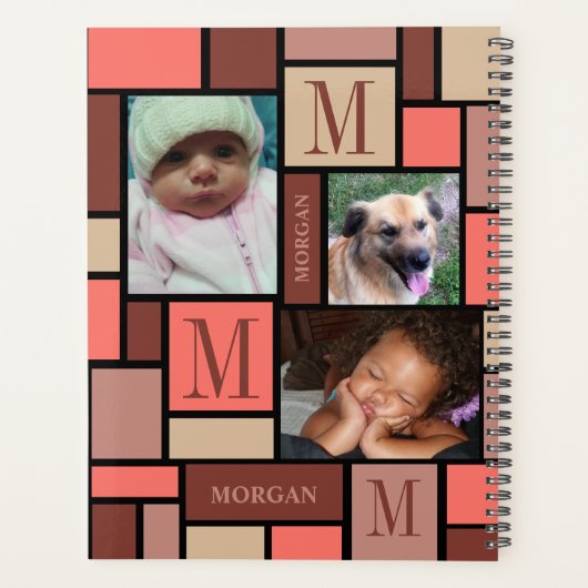 Colour Block Coral 6 Foto Chic School Planner (Achterkant)