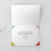 Colour Block Corporate Holiday Feestdagen Kaart (Binnen)