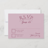 Colour Block Cranberry Blend-reactiekaart RSVP Kaartje (Voorkant)