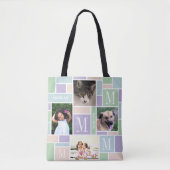 Colour Block Fun Pastels Chic Trendy 8 Foto Tote Bag (Voorkant)