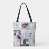 Colour Block Fun Pastels Chic Trendy 8 Foto Tote Bag (Achterkant)
