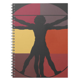Colour Block Vitruvian Man Notitieboek