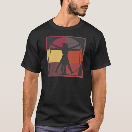 Colour Block Vitruvian Man T-shirt (Voorkant)
