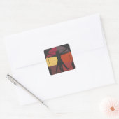 Colour Block Vitruvian Man Vierkante Sticker (Envelop)