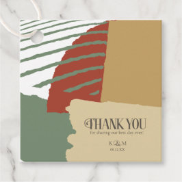 Colour Block Wedding Autumn ID740 Bedankjes Labels